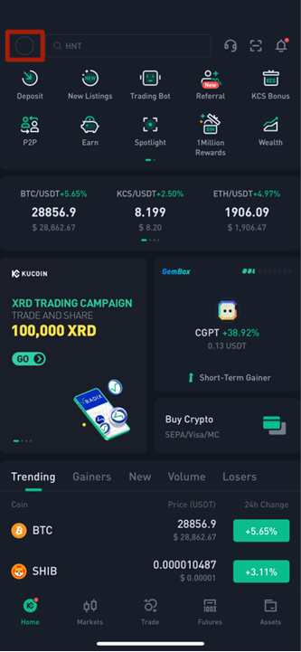 close account kucoin