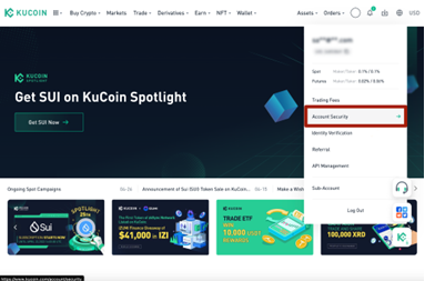 the account has been taken kucoin