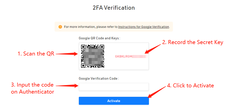 kucoin google 2fa key manual entry